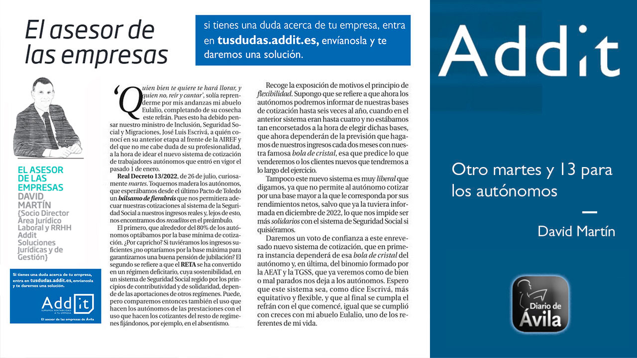 Otro martes y 13 para los Autónomos